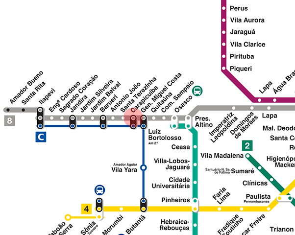 Carapicuiba station map