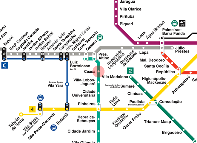 Ceasa station map