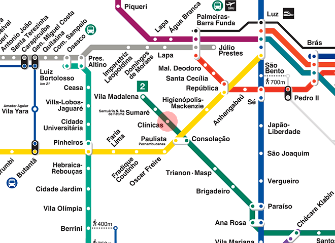 Clinicas station map