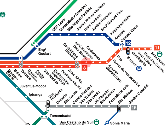 Dom Bosco station map