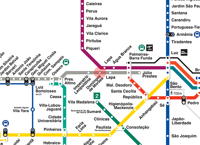 Domingos de Moraes station map