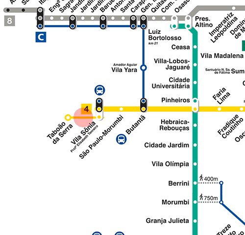 Dummont Villares station map