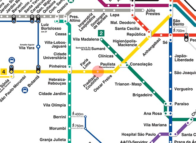 Fradique Coutinho station map