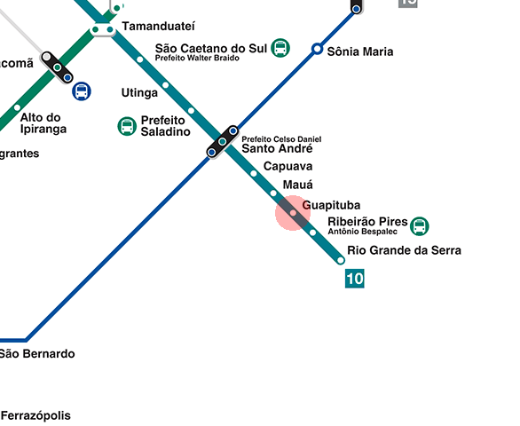 Guapituba station map