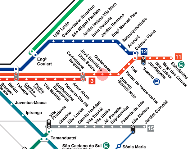 Jose Bonifacio station map