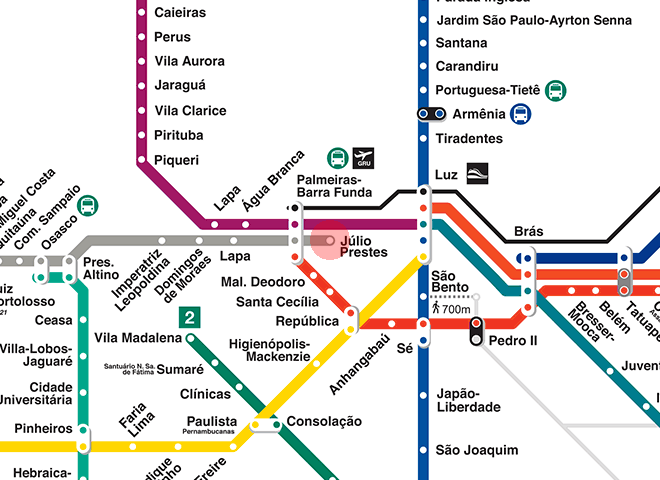 Julio Prestes station map