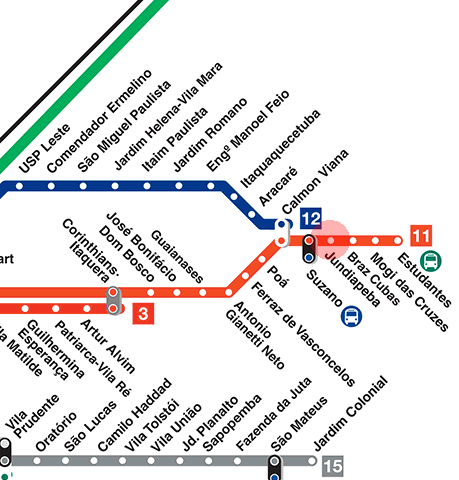 Jundiapeba station map