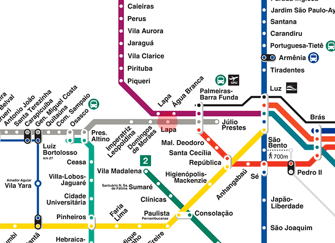 Lapa station map