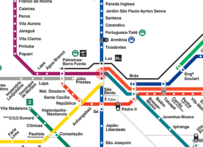 Luz station map