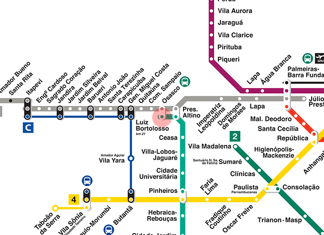 Osasco station map