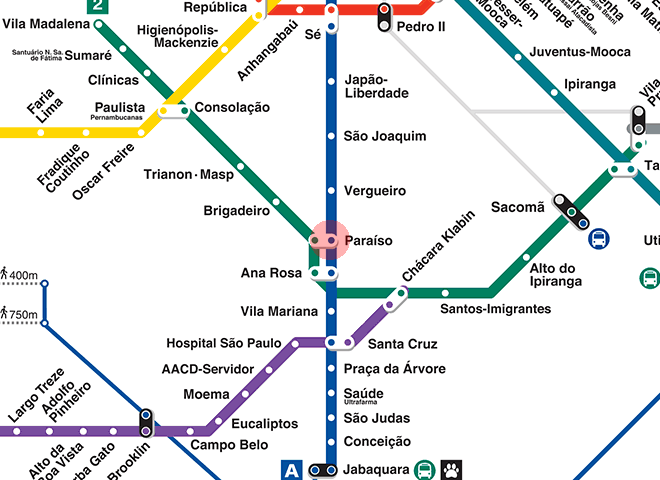 Paraiso station map