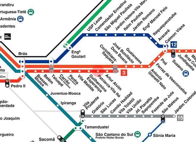 Patriarca-Vila Re station map