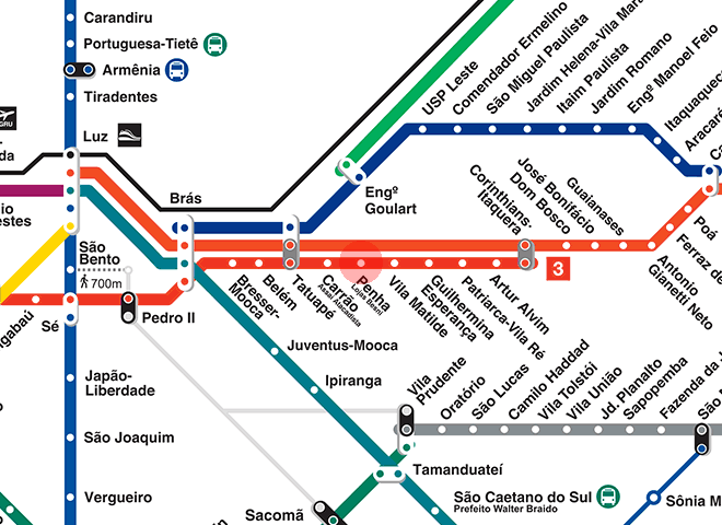 Penha-Lojas Besni station map