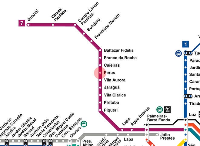 Perus station map