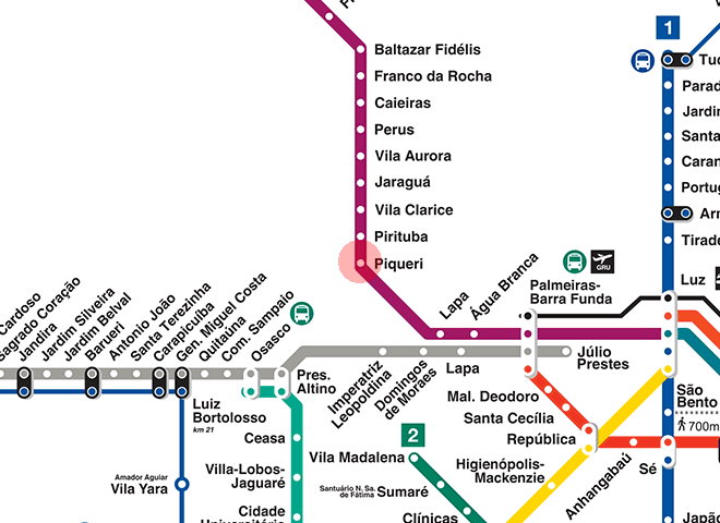 Piqueri station map