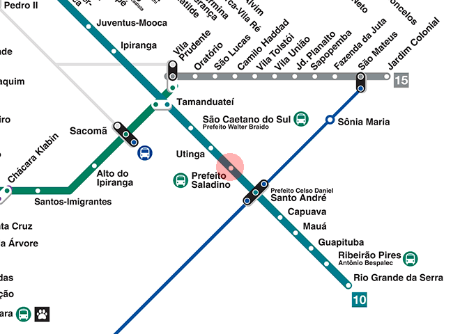 Prefeito Saladino station map