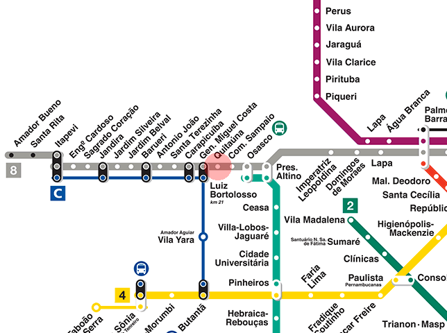 Quitauna station map