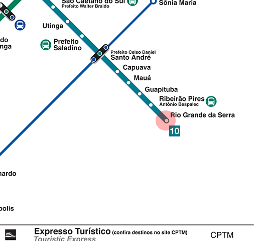Rio Grande da Serra station map
