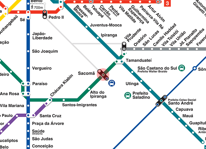 Sacoma station map