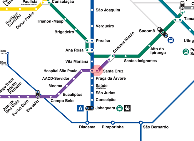 Santa Cruz station map