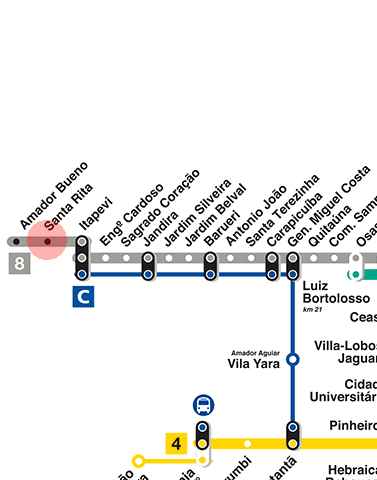 Santa Rita station map