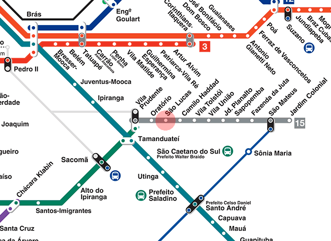 Sao Lucas station map