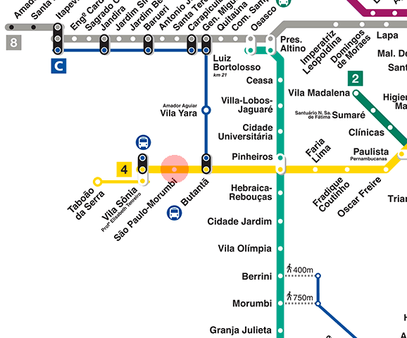 Sao Paulo-Morumbi station map