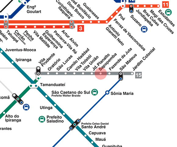 Sapopemba station map