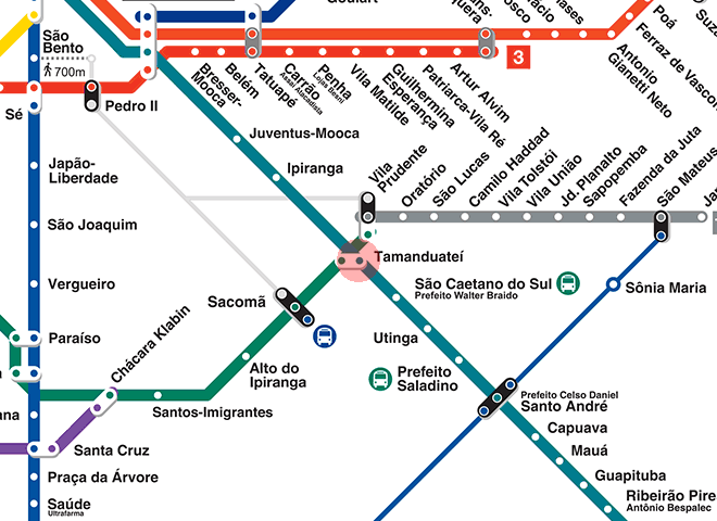 Tamanduatei station map