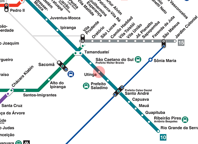 Utinga station map