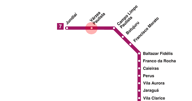 Varzea Paulista station map