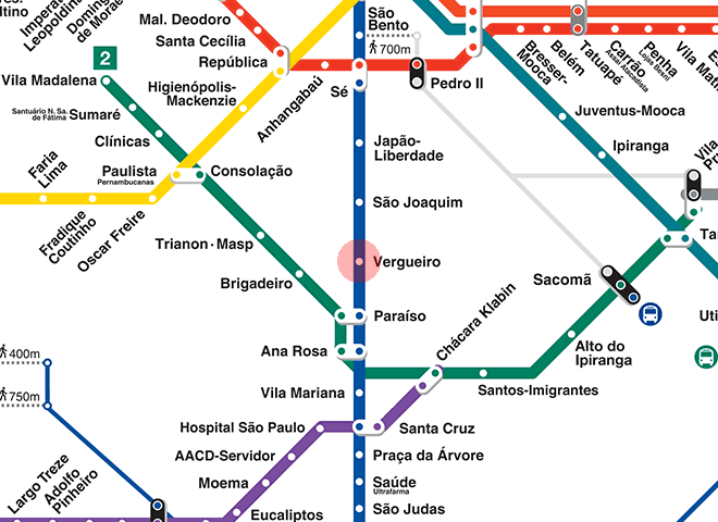 Vergueiro station map