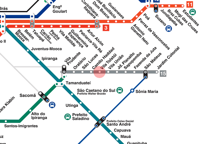 Vila Tolstoi station map