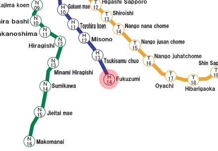 Fukuzumi station map