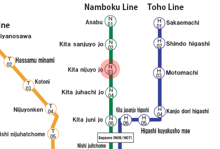 Kita-Nijuyo-Jo station map