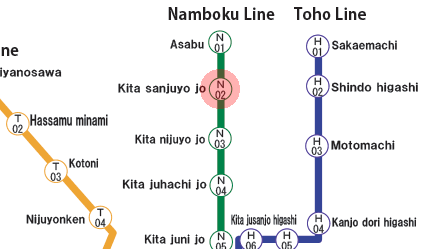 Kita-Sanjuyo-Jo station map