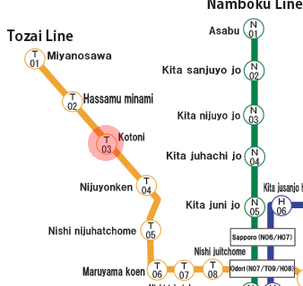 Kotoni station map