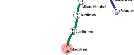 Makomanai station map