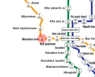 Maruyama-Koen station map