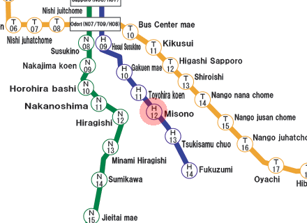 Misono station map