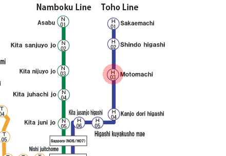 Motomachi station map