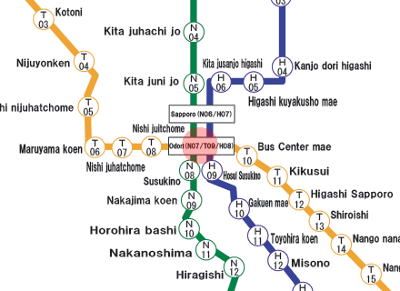 Odori station map