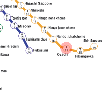 Oyachi station map