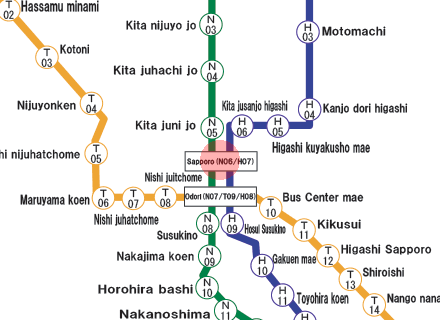 Sapporo station map