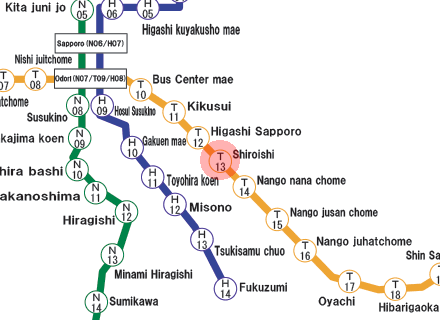 Shiroishi station map