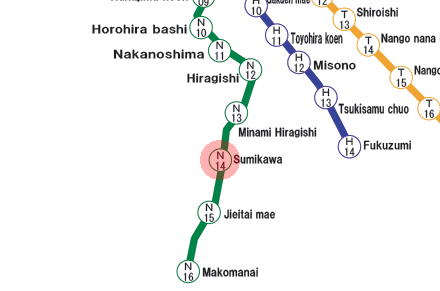 Sumikawa station map