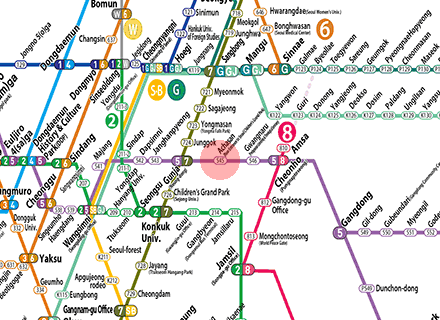 Achasan station map