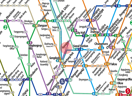 Aeogae station map