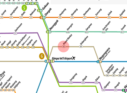 Airport Market station map