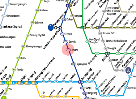 Anyang station map